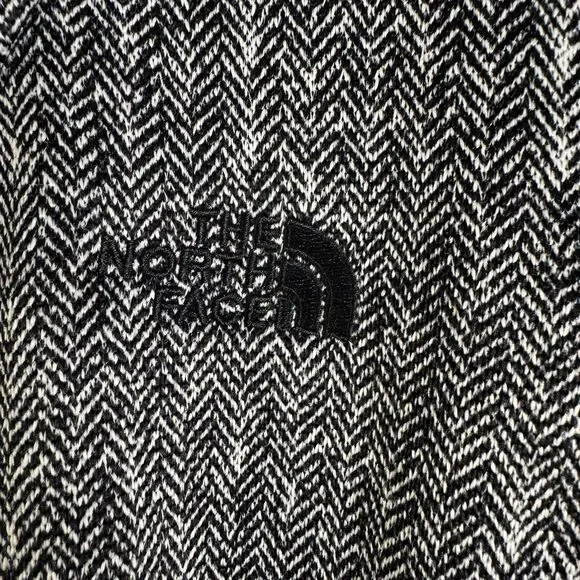 The North Face Women’s Large Jacket Gray Herringbone Softshell Fleece Zip Up - Picture 4 of 11